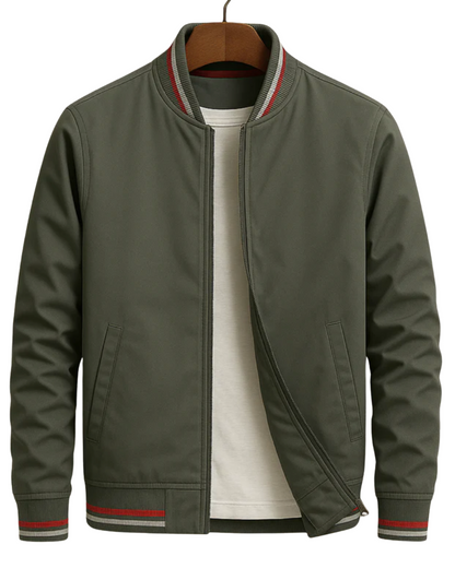 Jakub | Elegancka kurtka bomber z paskami