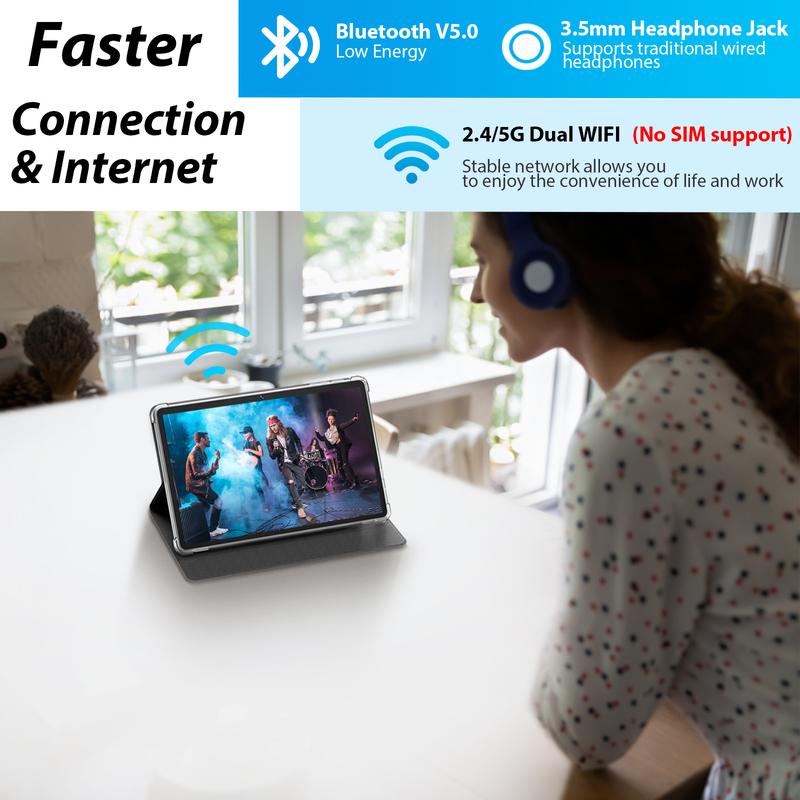 Android15 Tablet 10.1",2-in-1 PortableDevice, 12GB RAM,Holiday Gift