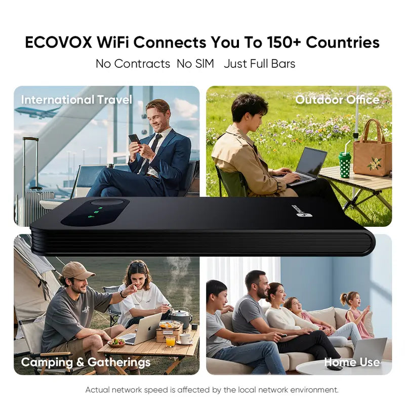 4G LTE Mobile WiFi Hotspot, No SIM or Contract, Connect up to 9 Devices, Portable Travel Internet