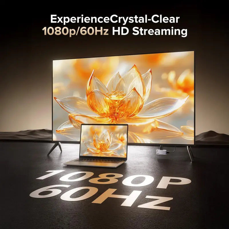 Type-C Wireless HDMI Transmitter & Receiver, 50M Range, 4K Decode, 1080P@60Hz, Plug & Play