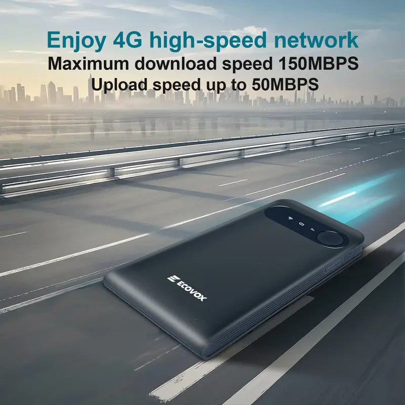 4G LTE Mobile WiFi Hotspot, No SIM or Contract, Connect up to 9 Devices, Portable Travel Internet